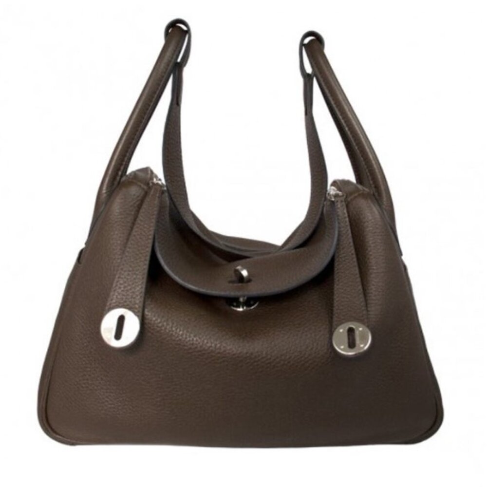 Slouchy Chocolate Brown Leather Bag 26 cm